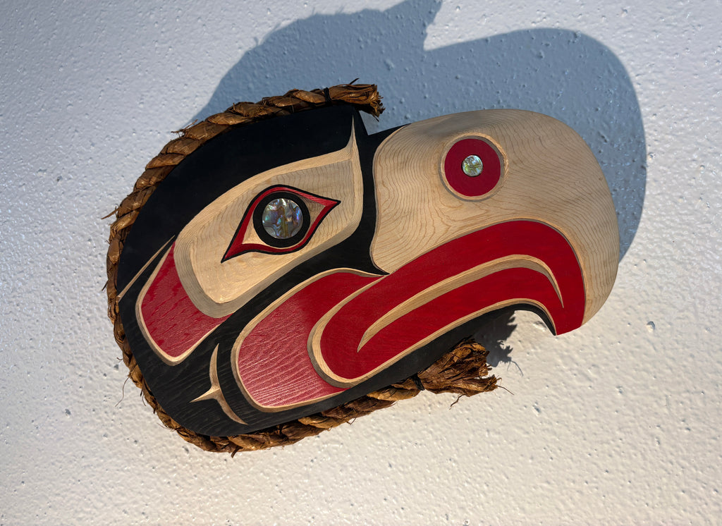 SOLD Northwest Coast Indigenous Art carving of a hand carved EAGLE by Morris Johnny 2026