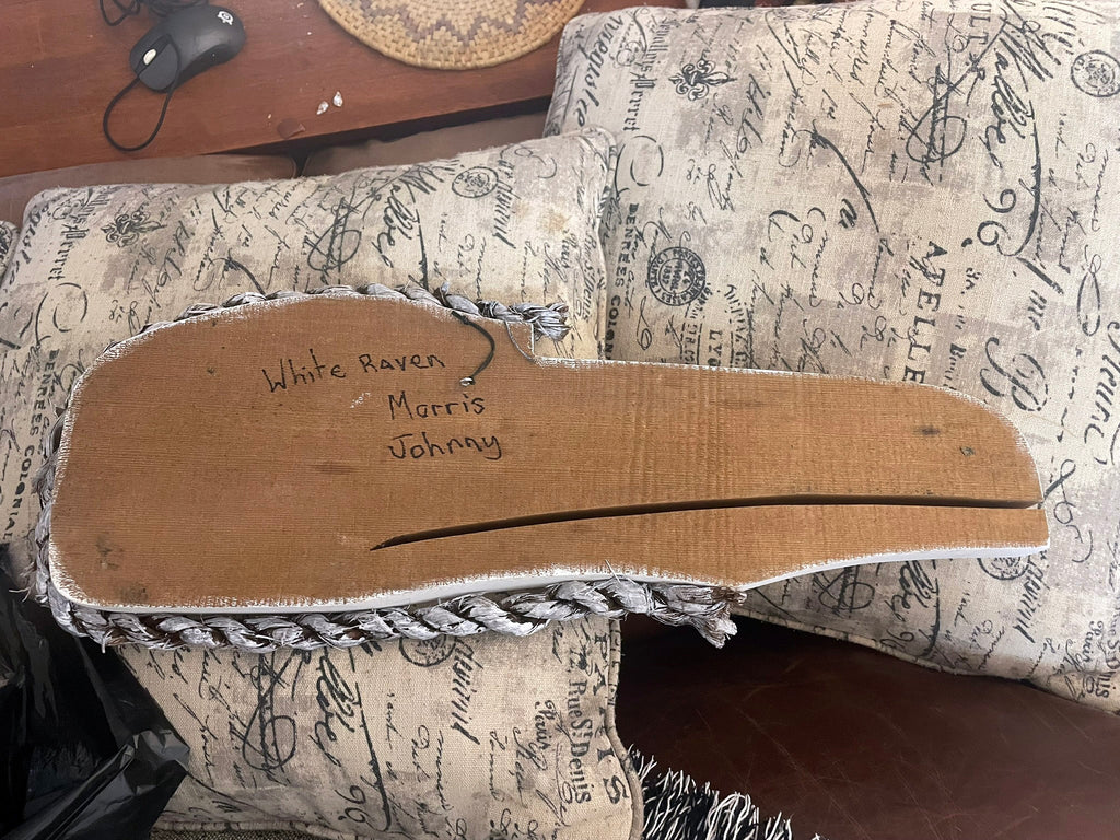 Northwest Coast Indigenous carving of a WHITE RAVEN hand carved by Morris Johnny 2026 (Copy)