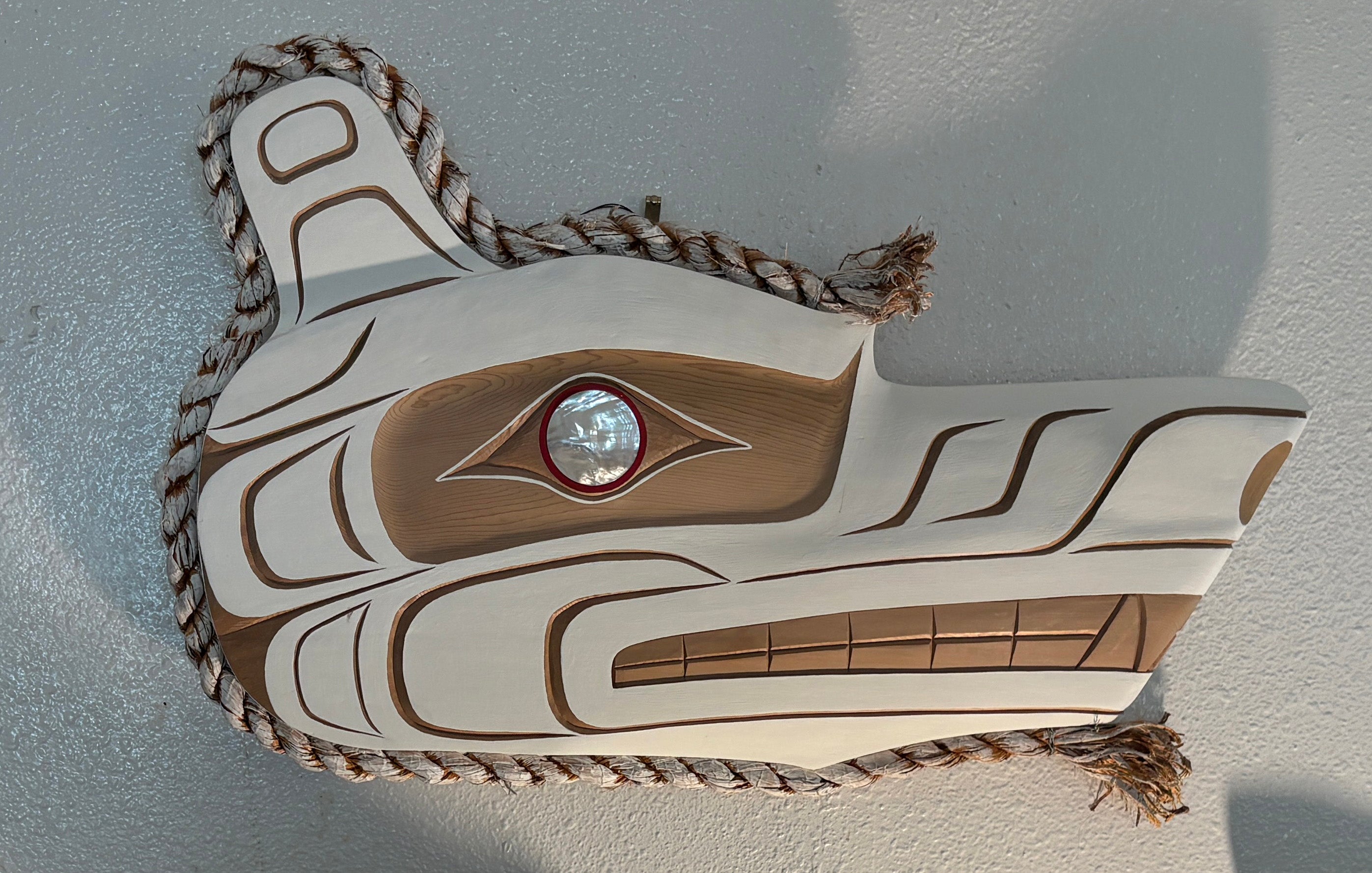 Kwakwaka’wakw Northwest Coast Indigenous carving by Morris Johnny 2026 WHITE WOLF