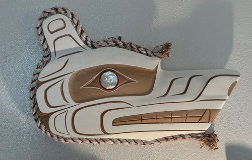 Kwakwaka’wakw Northwest Coast Indigenous carving by Morris Johnny 2026 WHITE WOLF