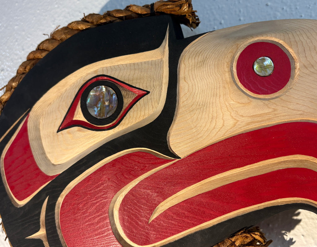 SOLD Northwest Coast Indigenous Art carving of a hand carved EAGLE by Morris Johnny 2026