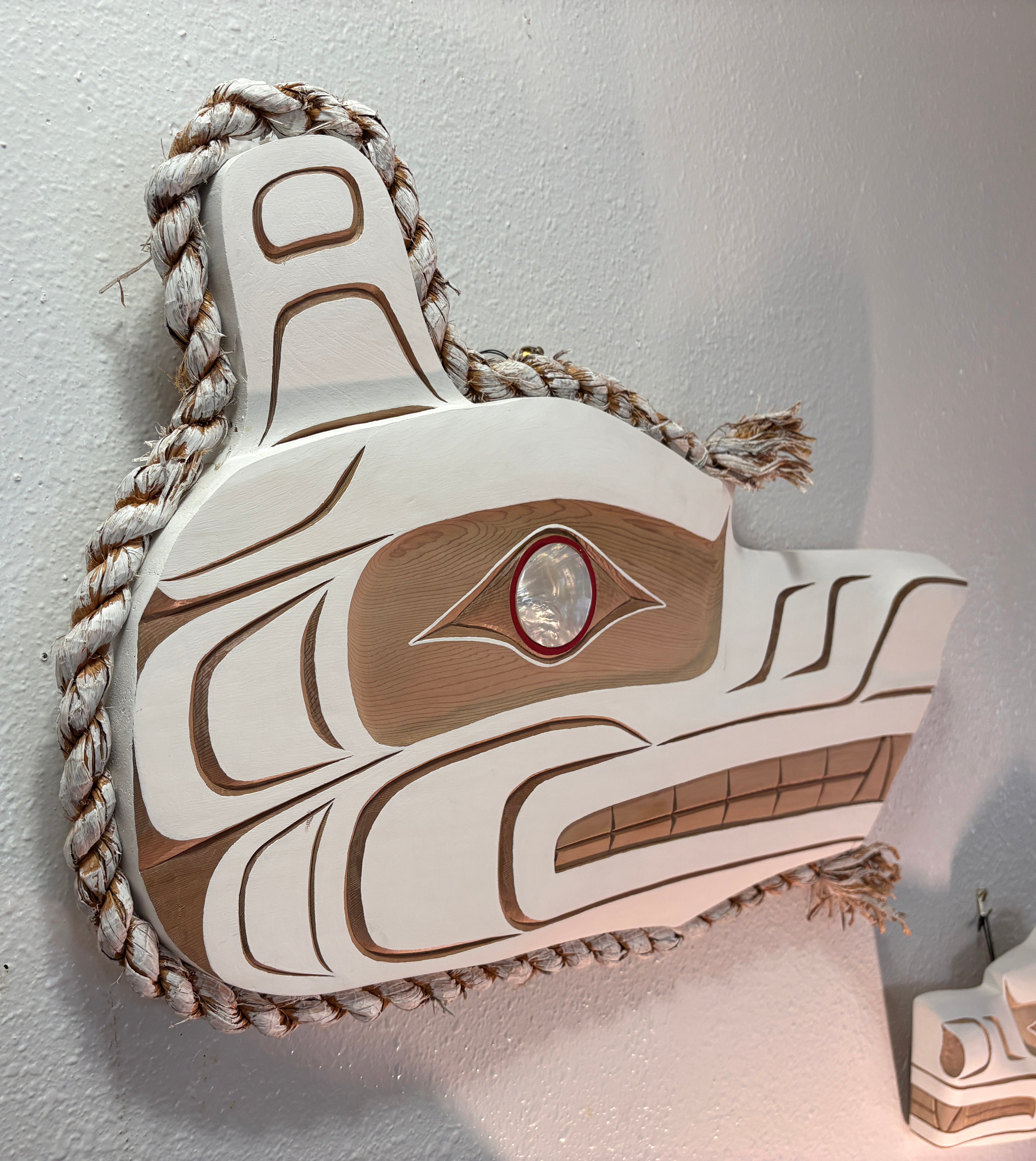 Kwakwaka’wakw Northwest Coast Indigenous carving by Morris Johnny 2026 WHITE WOLF