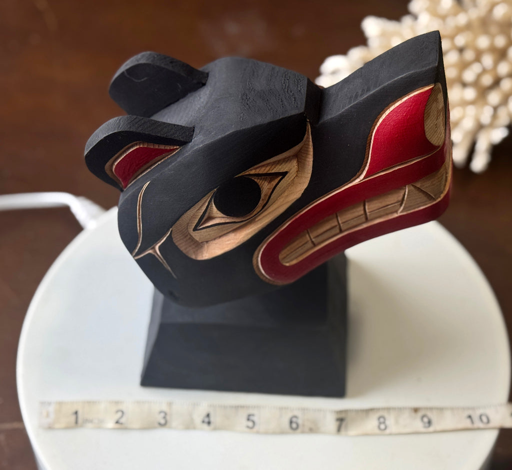 Northwest Coast First Nations art by Gilbert Dawson - BEAR Maskette on Stand