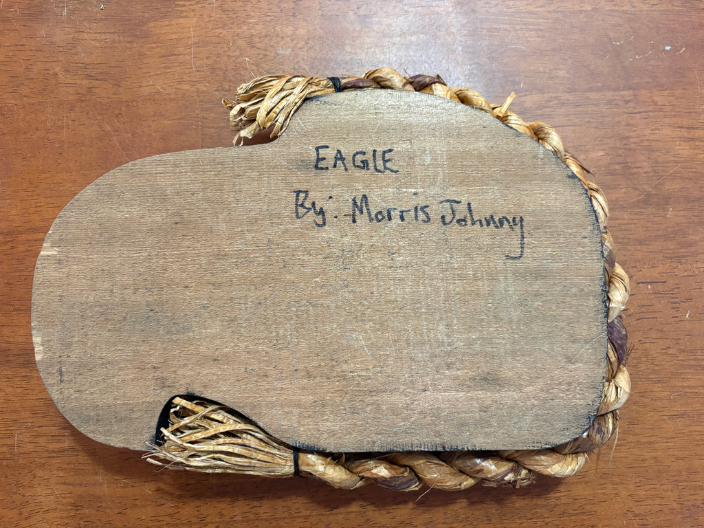 Northwest Coast Indigenous Art carving of a hand carved EAGLE by Morris Johnny 2026
