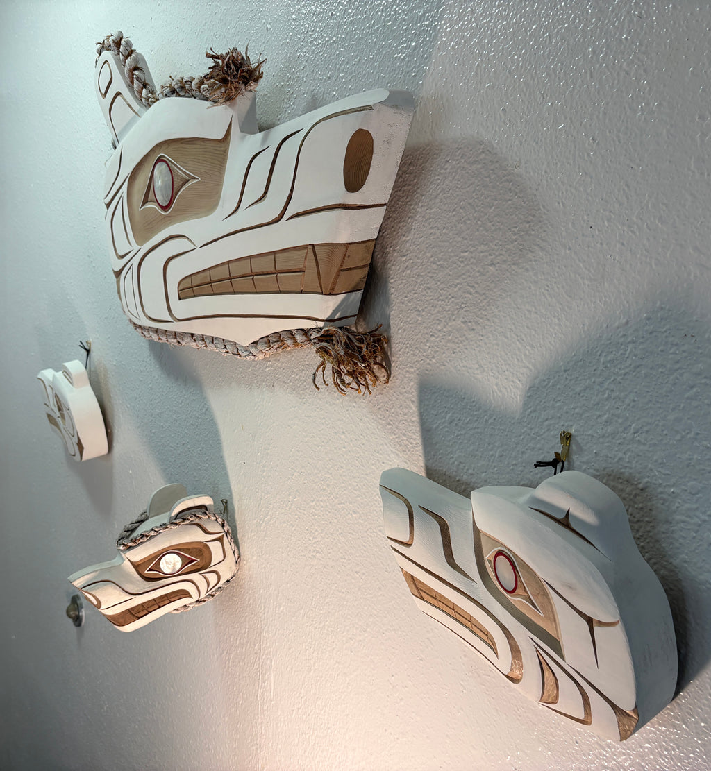 Kwakwaka’wakw Northwest Coast Indigenous carving by Morris Johnny 2026 WHITE WOLF