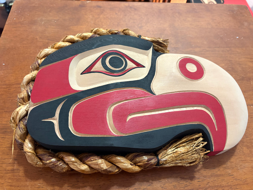 Northwest Coast Indigenous Art carving of a hand carved EAGLE by Morris Johnny 2026