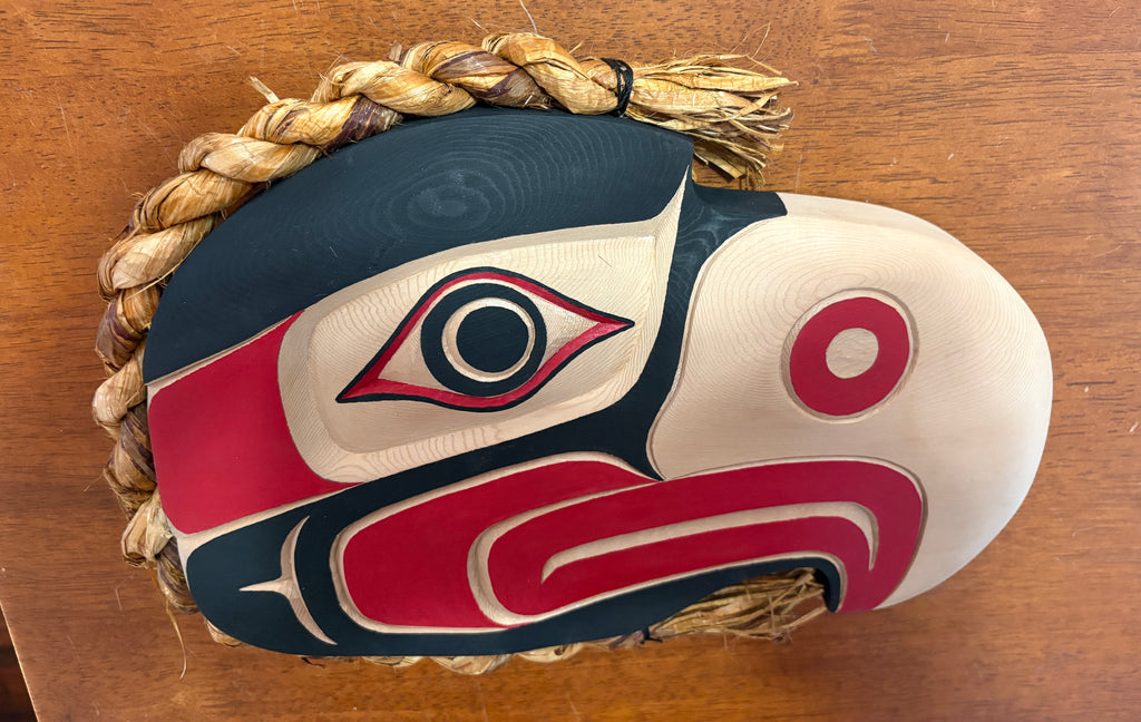 Northwest Coast Indigenous Art carving of a hand carved EAGLE by Morris Johnny 2026