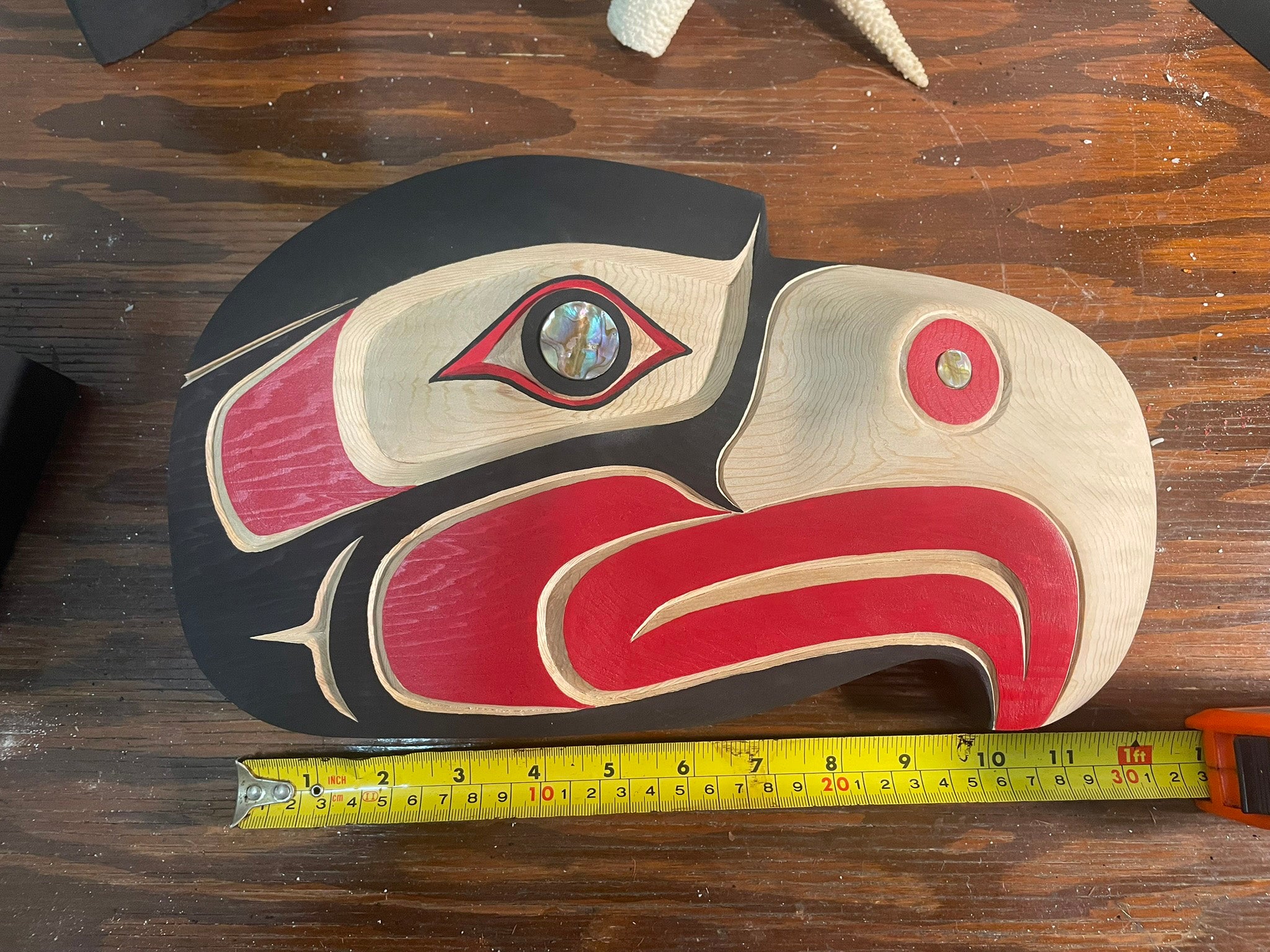 SOLD Northwest Coast Indigenous Art carving of a hand carved EAGLE by Morris Johnny 2026