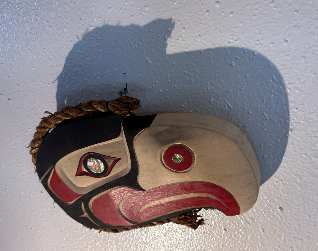 SOLD Northwest Coast Indigenous Art carving of a hand carved EAGLE by Morris Johnny 2026