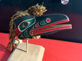 SOLD Northwest Coast Indigenous carving of a Mini RAVEN Clapper hand carved by Morris Johnny 2026