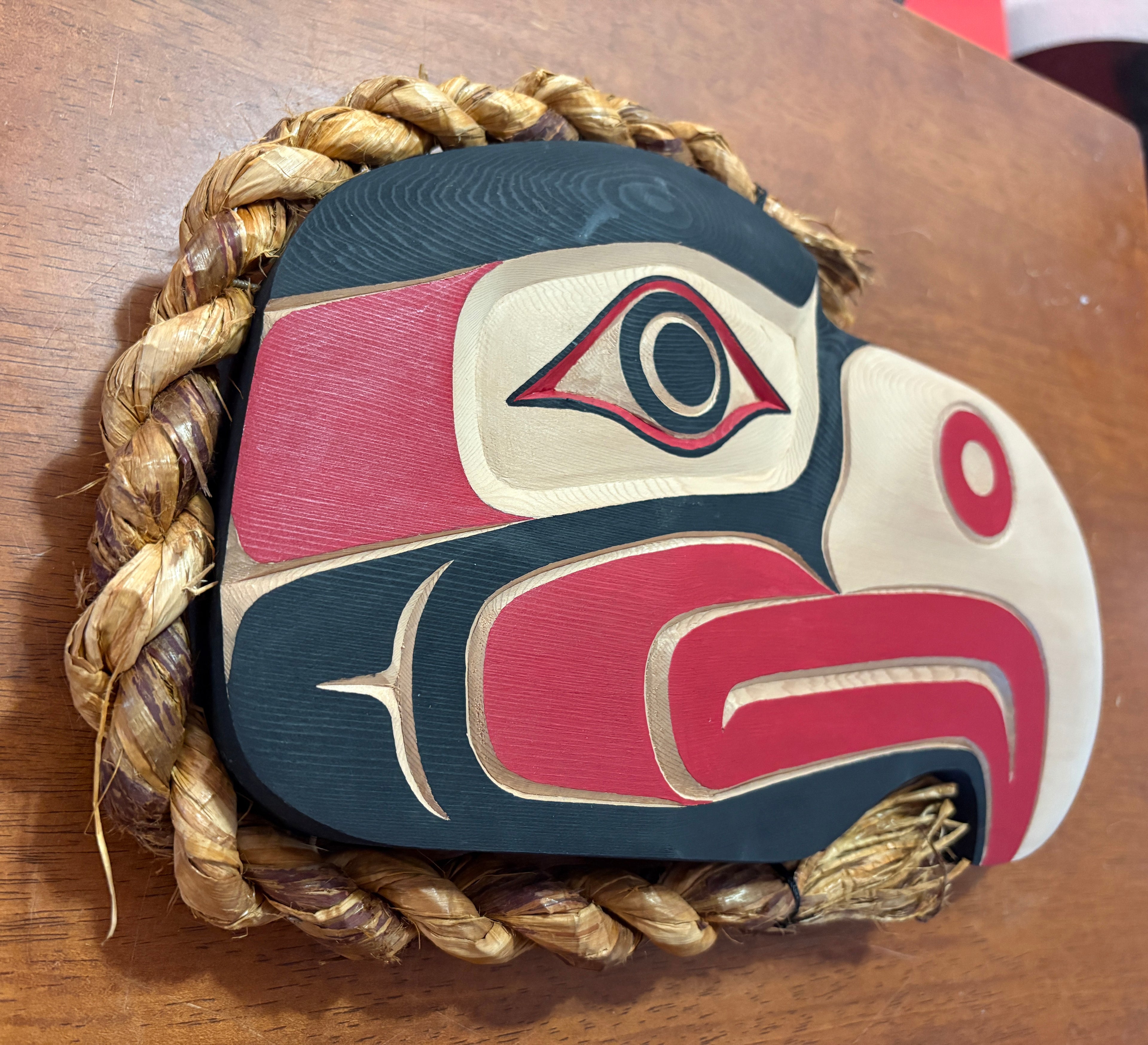 Northwest Coast Indigenous Art carving of a hand carved EAGLE by Morris Johnny 2026