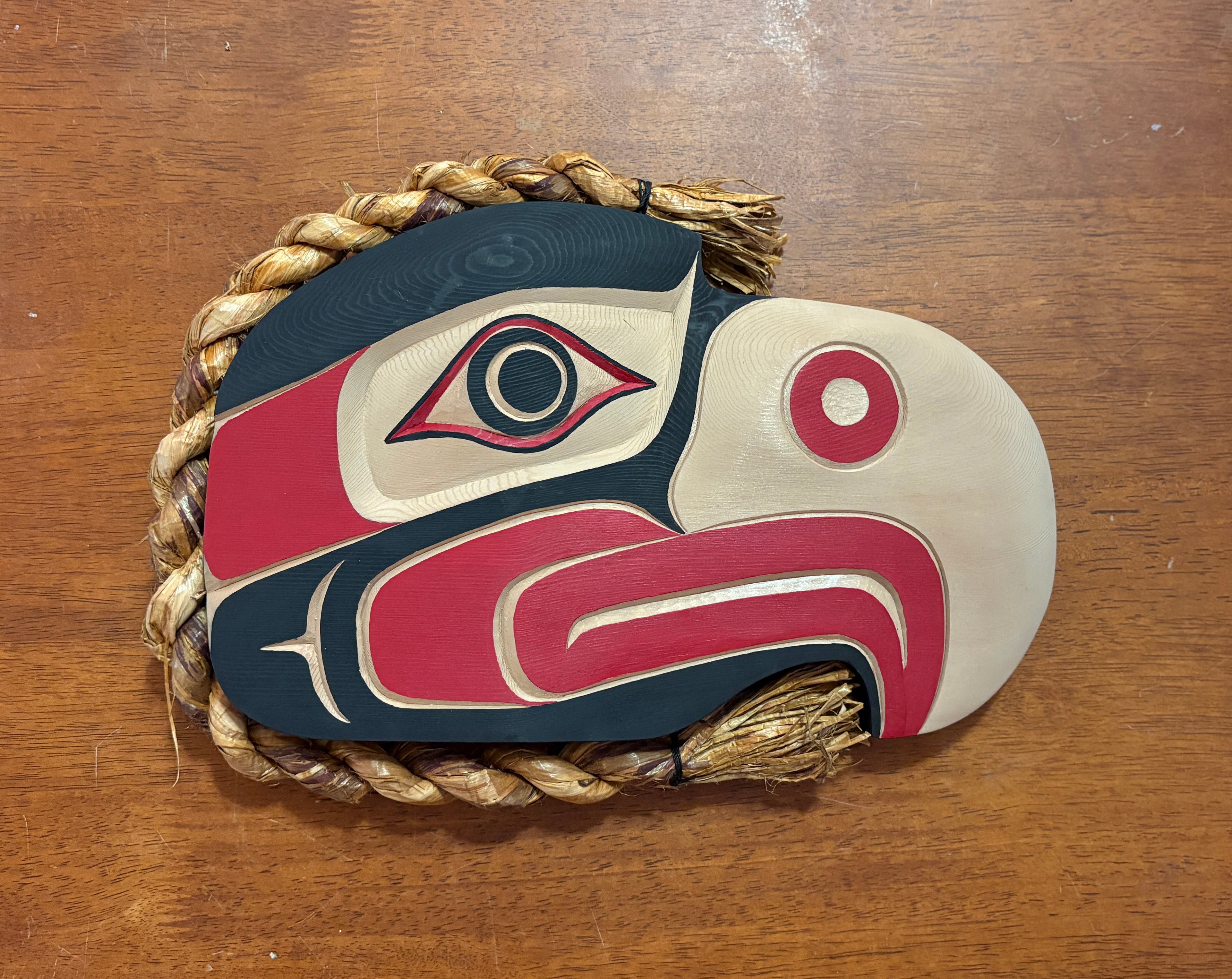 Northwest Coast Indigenous Art carving of a hand carved EAGLE by Morris Johnny 2026