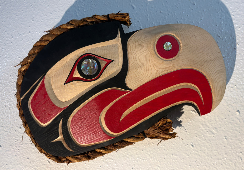 SOLD Northwest Coast Indigenous Art carving of a hand carved EAGLE by Morris Johnny 2026