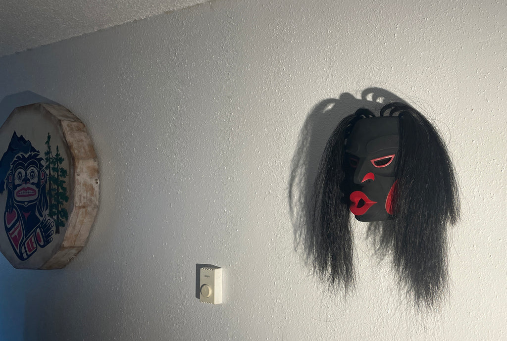 Northwest Coast First Nations art by Morris Johnny and Gilbert Dawson - Dzunukwa/Wild Woman