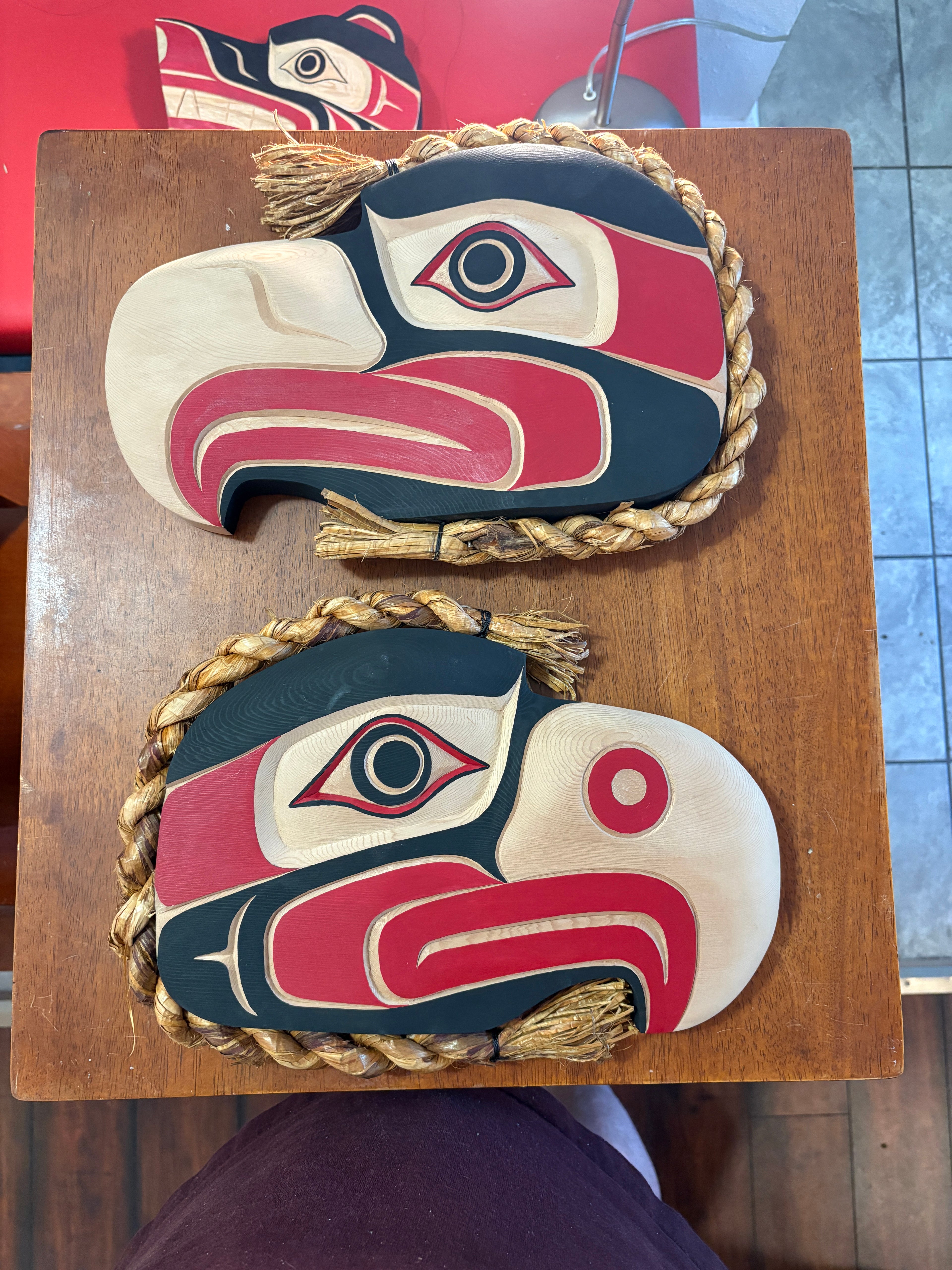 Northwest Coast Indigenous Art carving of a hand carved EAGLE by Morris Johnny 2026