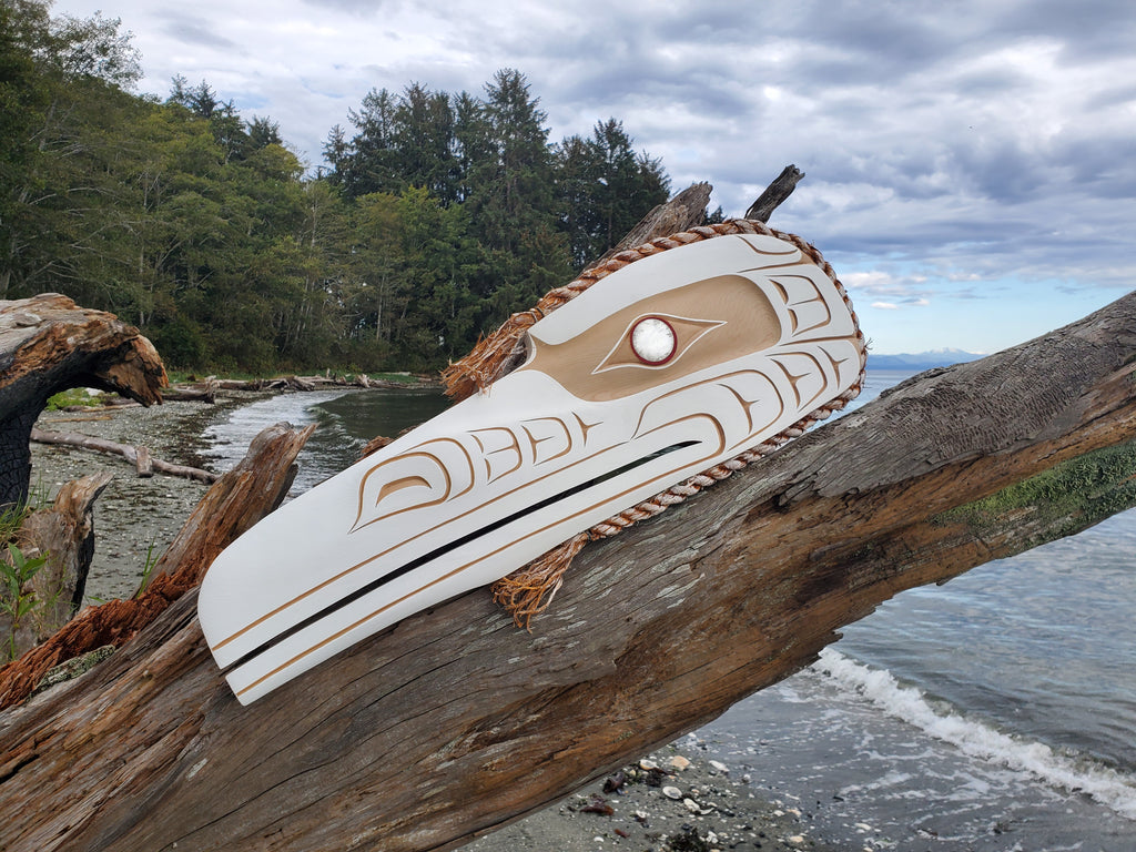 Northwest Coast Indigenous Art, Morris Johnny Carver, First Nations White Raven