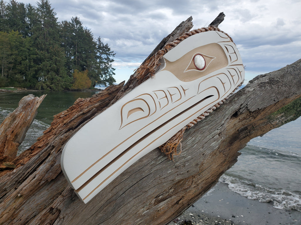 Northwest Coast Indigenous Art, Morris Johnny Carver, First Nations White Raven