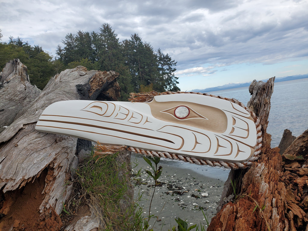 Northwest Coast Indigenous Art, Morris Johnny Carver, First Nations White Raven