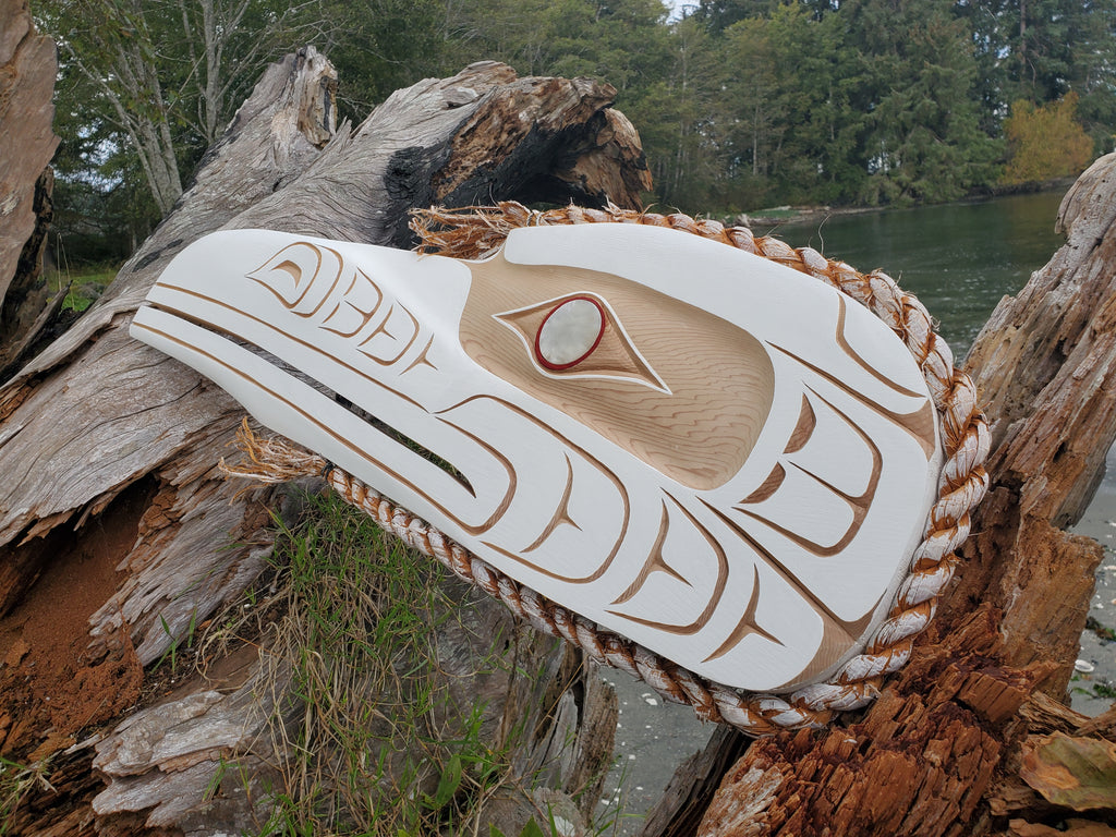 Northwest Coast Indigenous Art, Morris Johnny Carver, First Nations White Raven
