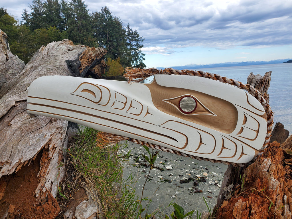 Northwest Coast Indigenous Art, Morris Johnny Carver, First Nations White Raven