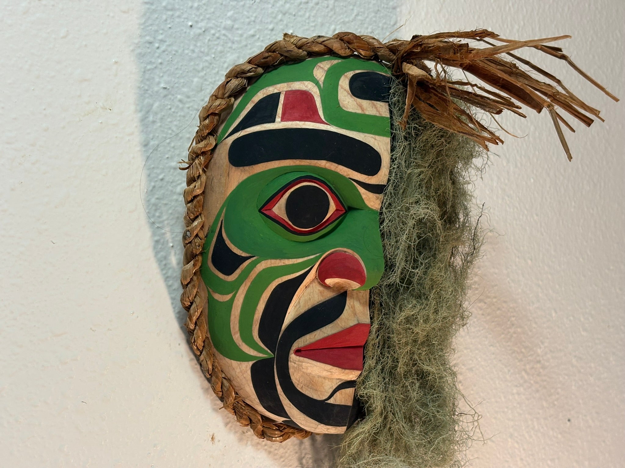 Gilbert Dawson Moss Mask Bring the stunning beauty of Northwest Coast First Nations art into your home with North Island Roots!  Explore our curated collection of authentic, hand-carved masterpieces by talented artists Gilbert Dawson and Morris Johnny
From striking Bear and Wind masks to intricately detailed Eagle and Double Whale carvings, each piece showcases exceptional Indigenous craftsmanship
Find your perfect statement piece in our catalog today—we offer international pricing for art lovers worldwide!