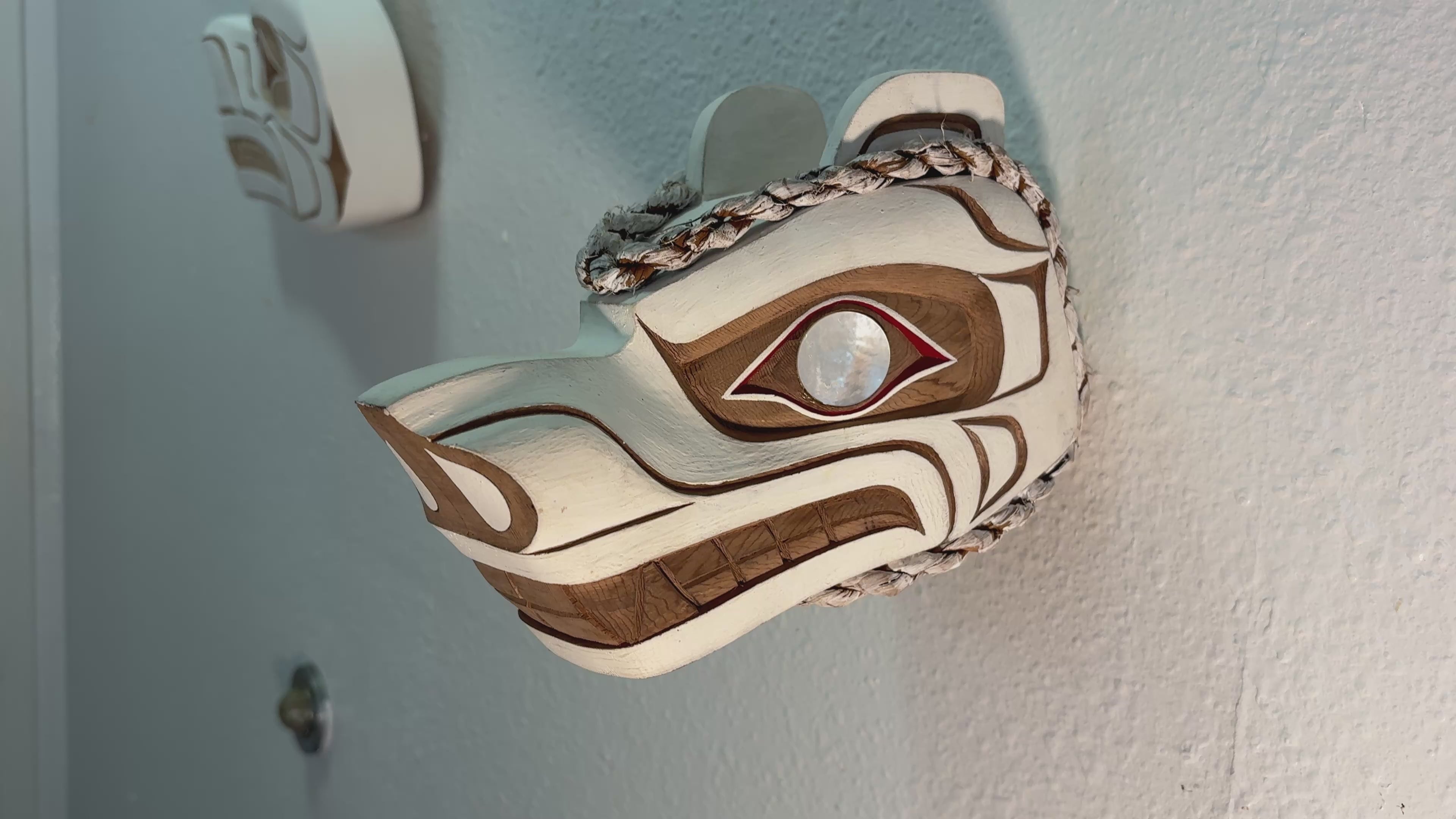 Northwest Coast First Nations art by Gilbert Dawson - SPIRIT BEAR Maskette
